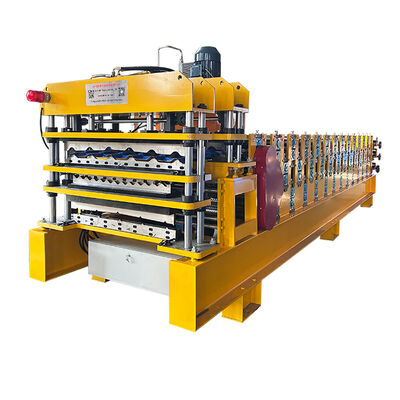 PPGI & GI 강철 3중 지붕 시트 롤 성형기 생산 라인