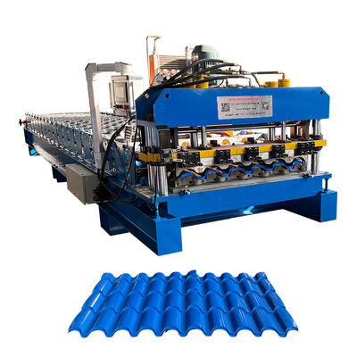 건축 자재 0.35-0.6 mm 모나코 유약 지붕 타일 롤 성형 기계