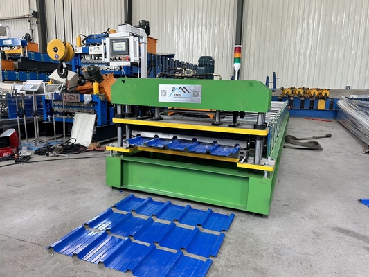 4kW PLC 제어 된 지붕 엽 냉 롤 형성 기계 18-20 스테이션