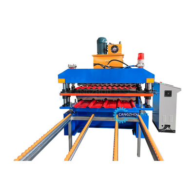 이중층 금속 지붕 잎 두 프로필 한 롤 폼 머신 5.5 kW 전력