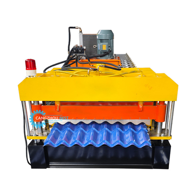금속 지붕 타일 가시화 된 시트 롤 형성 기계 8.5kw