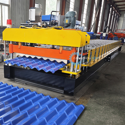 금속 지붕 타일 가시화 된 시트 롤 형성 기계 8.5kw