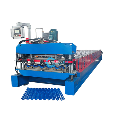유리 지붕 타일 롤 형성 기계 3KW PLC 제어 8-12m/min