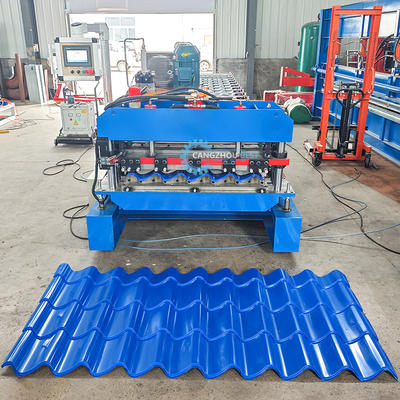 유리 지붕 타일 롤 형성 기계 3KW PLC 제어 8-12m/min