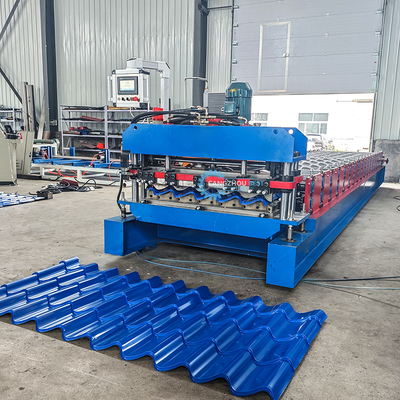 유리 지붕 타일 롤 형성 기계 3KW PLC 제어 8-12m/min