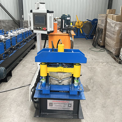 강철 프로파일 용마루 캡 롤 성형기, 380v 전압, 14열 롤러, 40# 유압, IBR 골판지 디자인 지붕 타일용