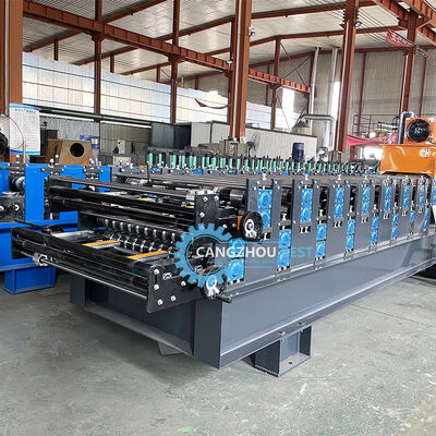 Bolivia's popular fully automatic 840 IBR trapezoidal 836 glazed tile roofing sheet double-layer roll forming machine