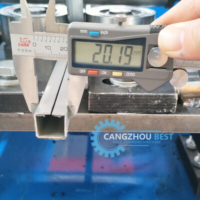 20x20mm 소형 강관 레이저 용접 사각 튜브 제조 롤 포밍 머신