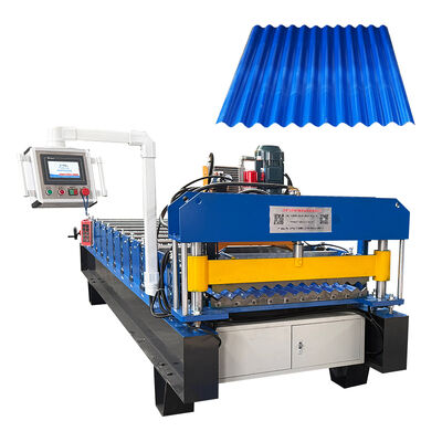 PLC 제어 수압 절단 롤 형성 기계 8-12m/min에 corrugated 지붕 엽을 위해