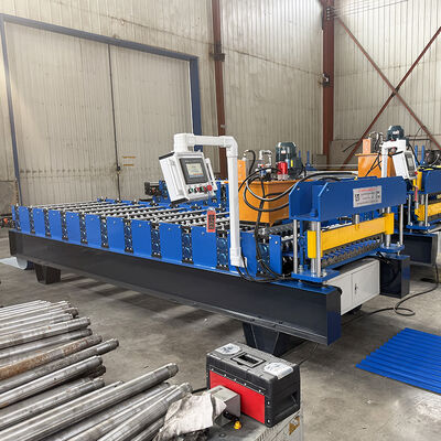 PLC 제어 수압 절단 롤 형성 기계 8-12m/min에 corrugated 지붕 엽을 위해