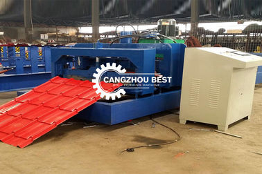 수압 전력 5.5kw PLC 제어 상자 단계 지붕 타일 &amp; 유리 타일 형성 기계