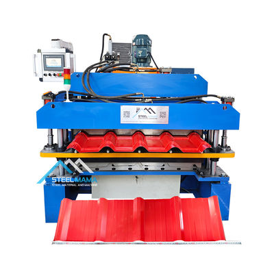 생산용 PLC 제어 된 이중 프로필 지붕 엽 롤 형성 기계