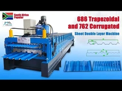 델타 PLC와 고품질 45 스틸 롤러와 함께 사용자 정의 가능한 이중 계층 지붕 시트 기계